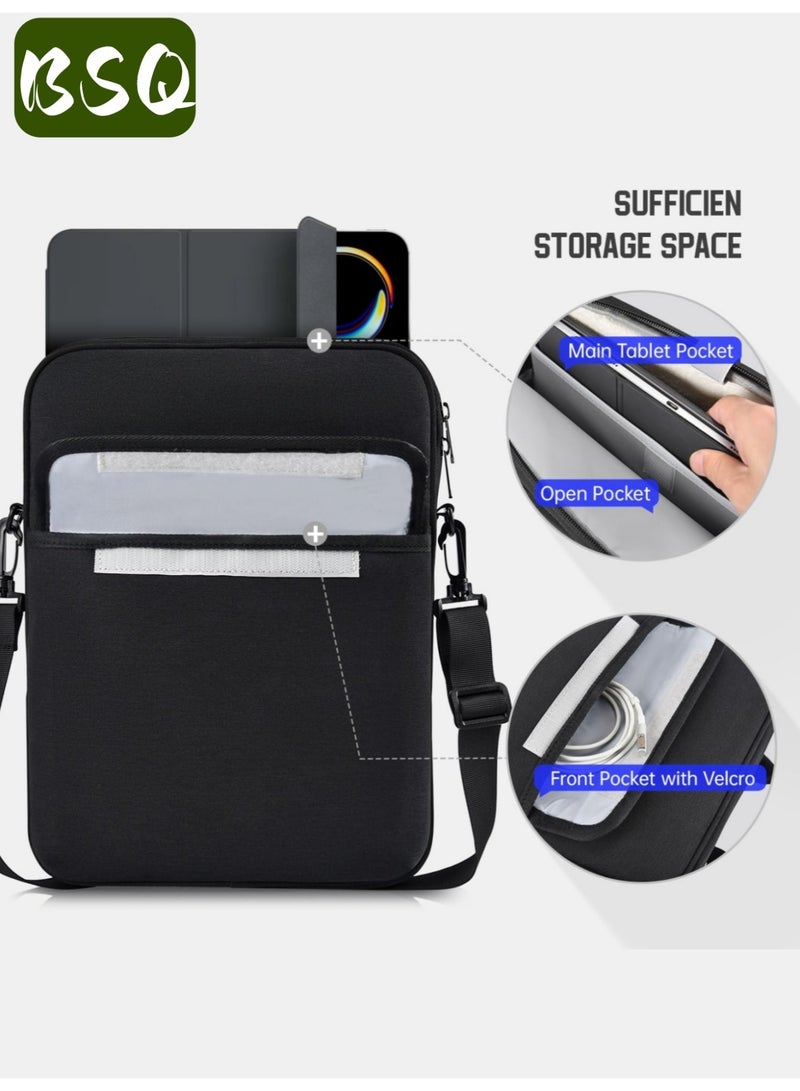 BSQ 36cm Tablet Case | Laptop/Tablet Handbag | Business Laptop Bag with Shoulder Strap | Multi-functional Bag | Shoulder Bag | Padded, Shockproof, and Accessory Pockets (Black) - Image 4